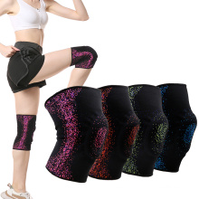 Sports Running Professional Knee Compression Sleeve Support, Side Spring Stabilizers Patella Silicone Pad Knee Brace-